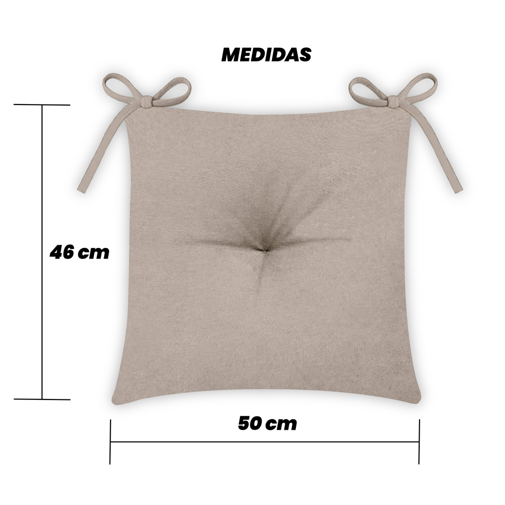 Foto 3 | Juego De 4 Cojines Para Silla Elefantito Hogar  Color Gris Con Cintas Para Sujetarse  Cómodos Y Fáciles De Utilizar