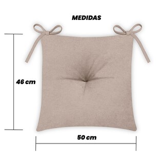 Foto 3 | Juego De 4 Cojines Para Silla Elefantito Hogar Color Gris Con Cintas Para Sujetarse Cómodos Y Fáciles De Utilizar