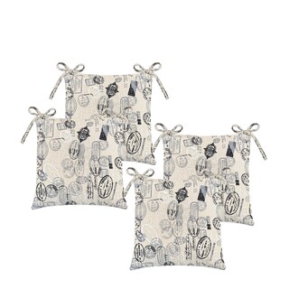 Foto 1 | Juego De 4 Cojines Para Silla Elefantito Hogar Sellos Color Gris Con Cintas Para Sujetarse Cómodos Y Fáciles De Ut
