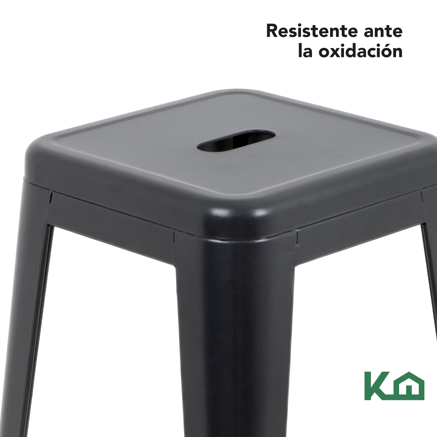 Foto 6 pulgar | Banco Alto Tolix KingsHouse 300640 color Gris de Metal para Comedor