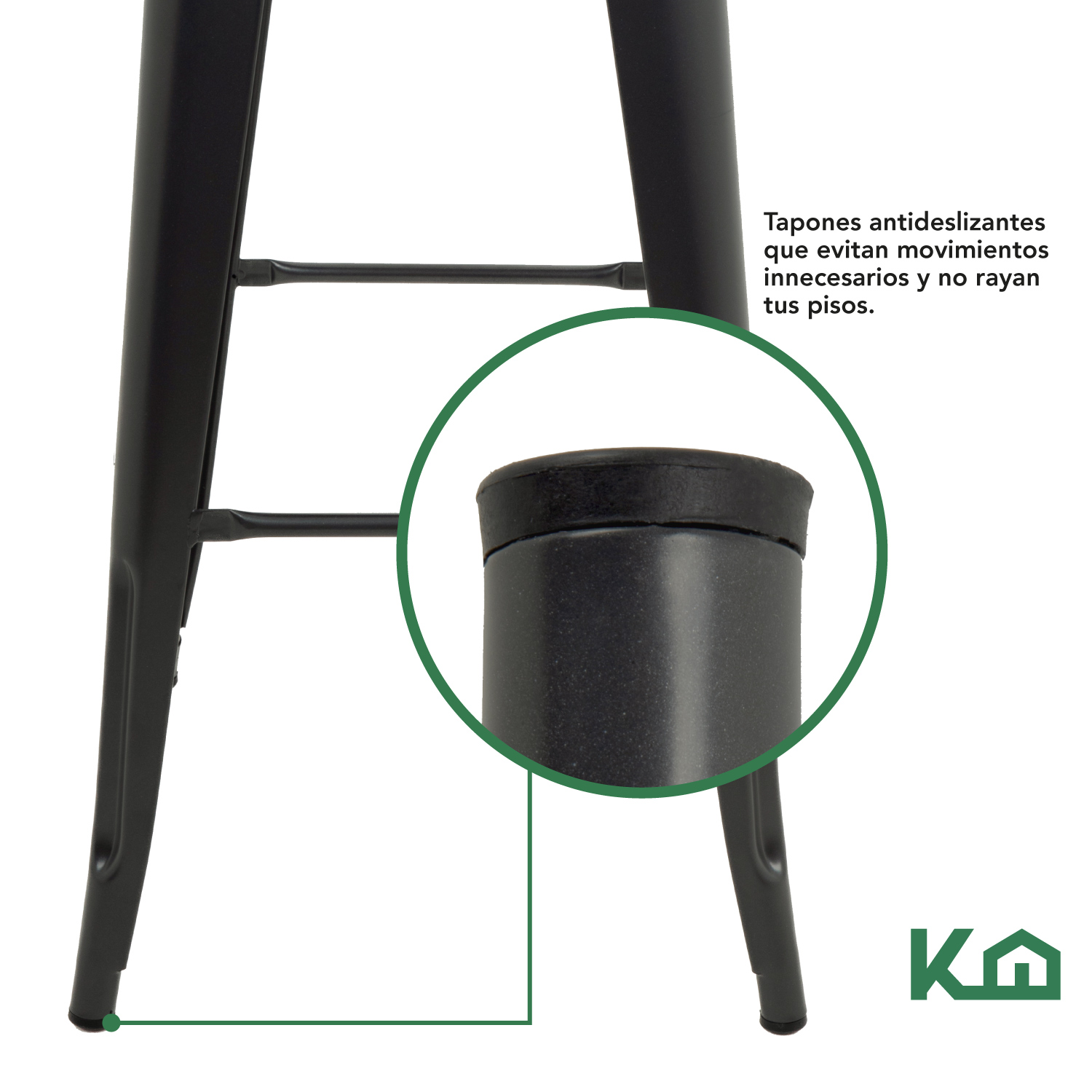 Foto 7 pulgar | Banco Alto Tolix KingsHouse 300640 color Gris de Metal para Comedor