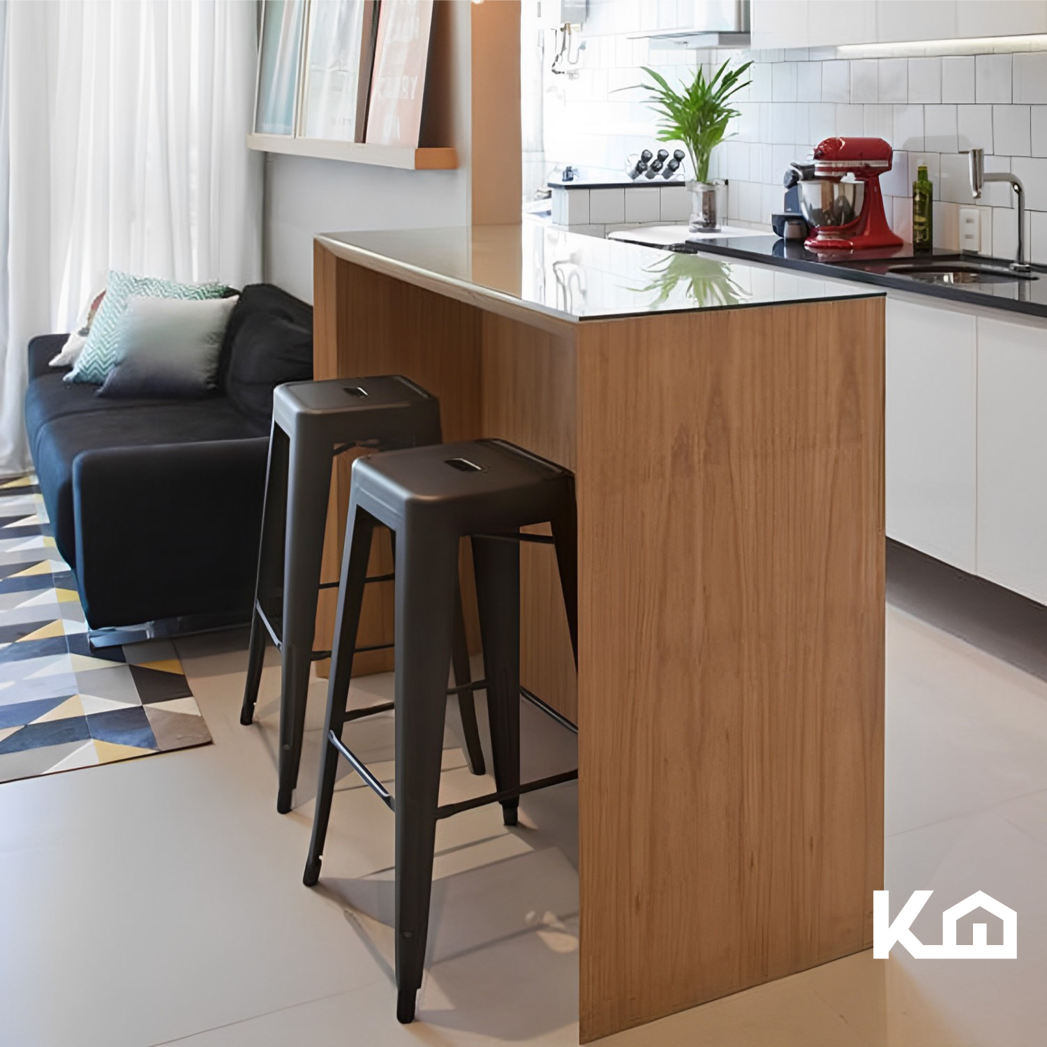 Foto 7 | Banco Alto Tolix KingsHouse 300640 color Gris de Metal para Comedor