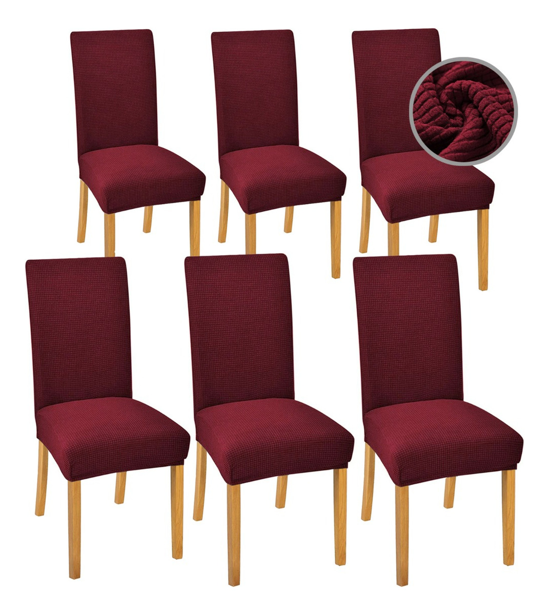 Foto 1 | Fundas Protectoras para Silla de Comedor Wünd Removibles Vino 6 Piezas