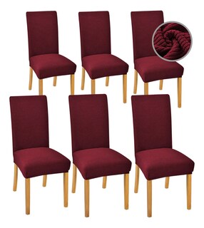 Foto 1 | Fundas Protectoras para Silla de Comedor Wünd Removibles Vino 6 Piezas