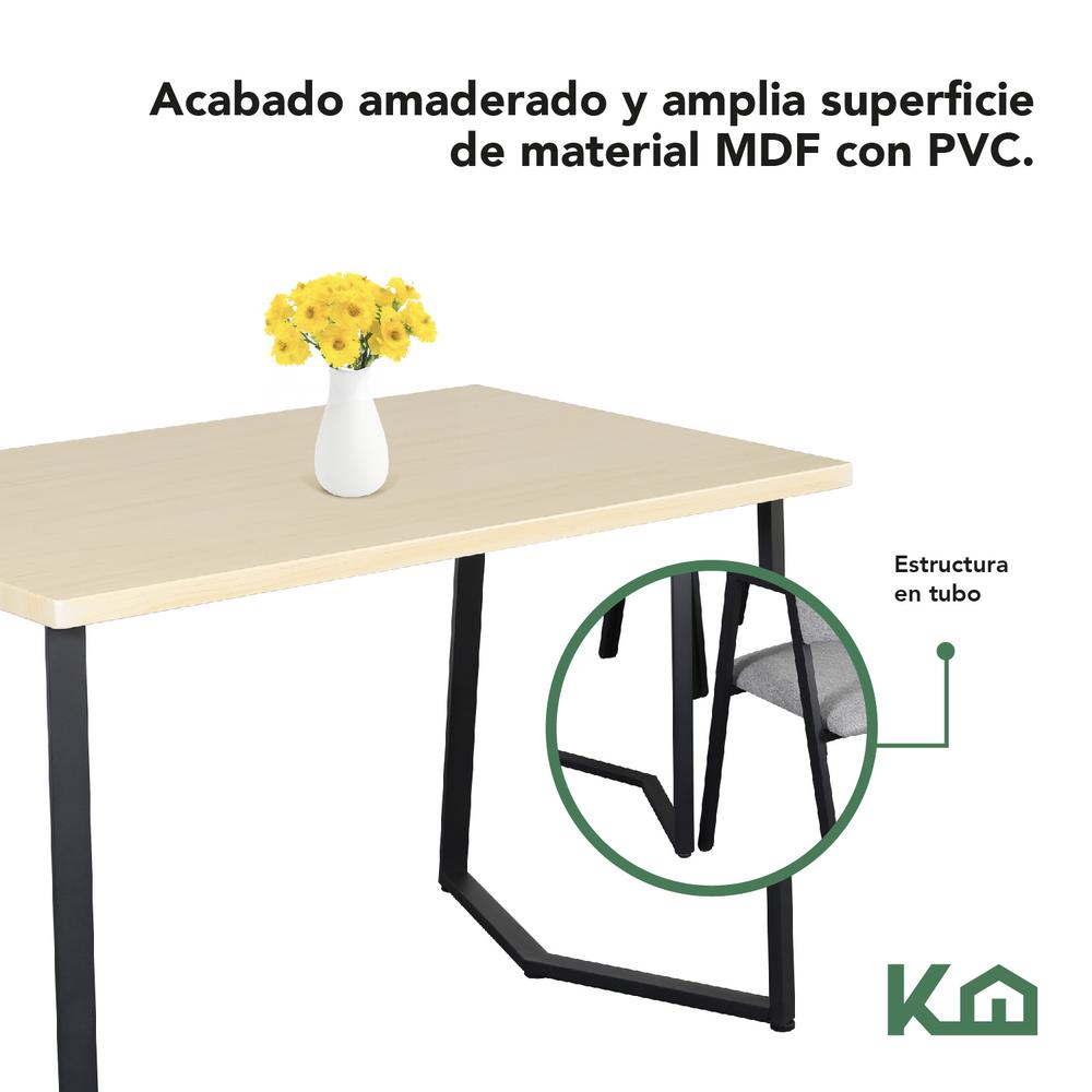 Foto 4 pulgar | Sillas Juego de Comedor con Mesa KingsHouse para 4 Personas