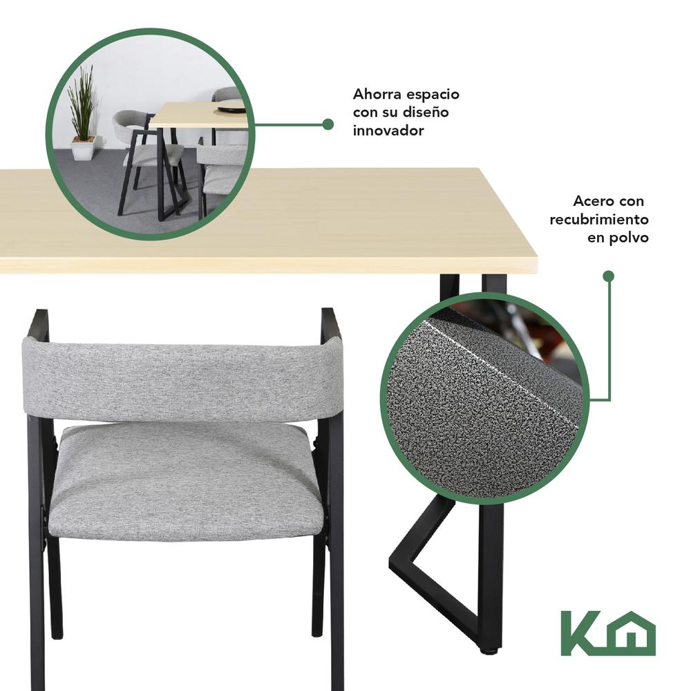 Foto 5 pulgar | Sillas Juego de Comedor con Mesa KingsHouse para 4 Personas
