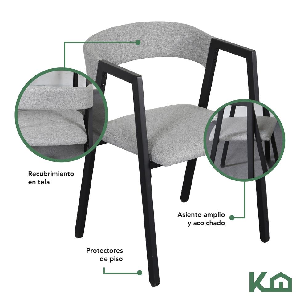 Foto 7 pulgar | Sillas Juego de Comedor con Mesa KingsHouse para 4 Personas