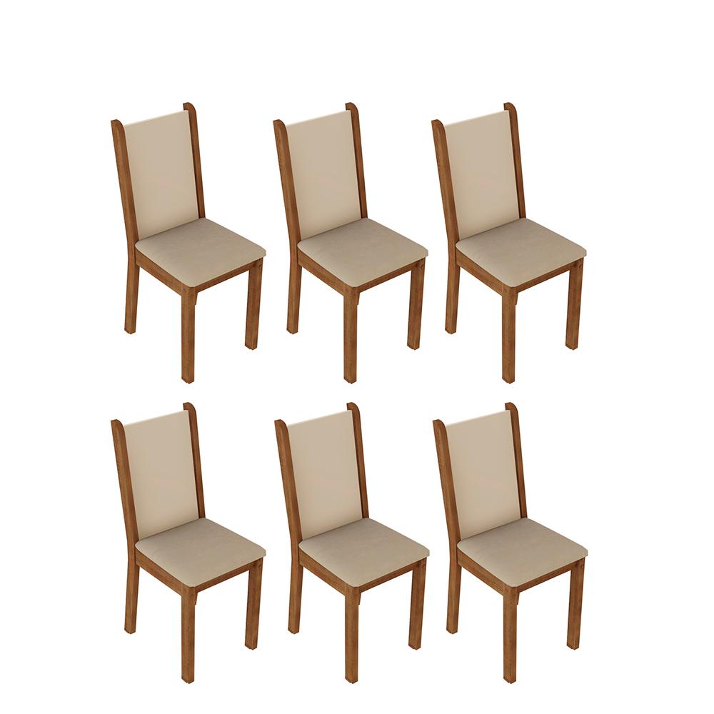 Foto 3 pulgar | Kit 6 Sillas de Comedor 4291 Madesa Mcs Beige