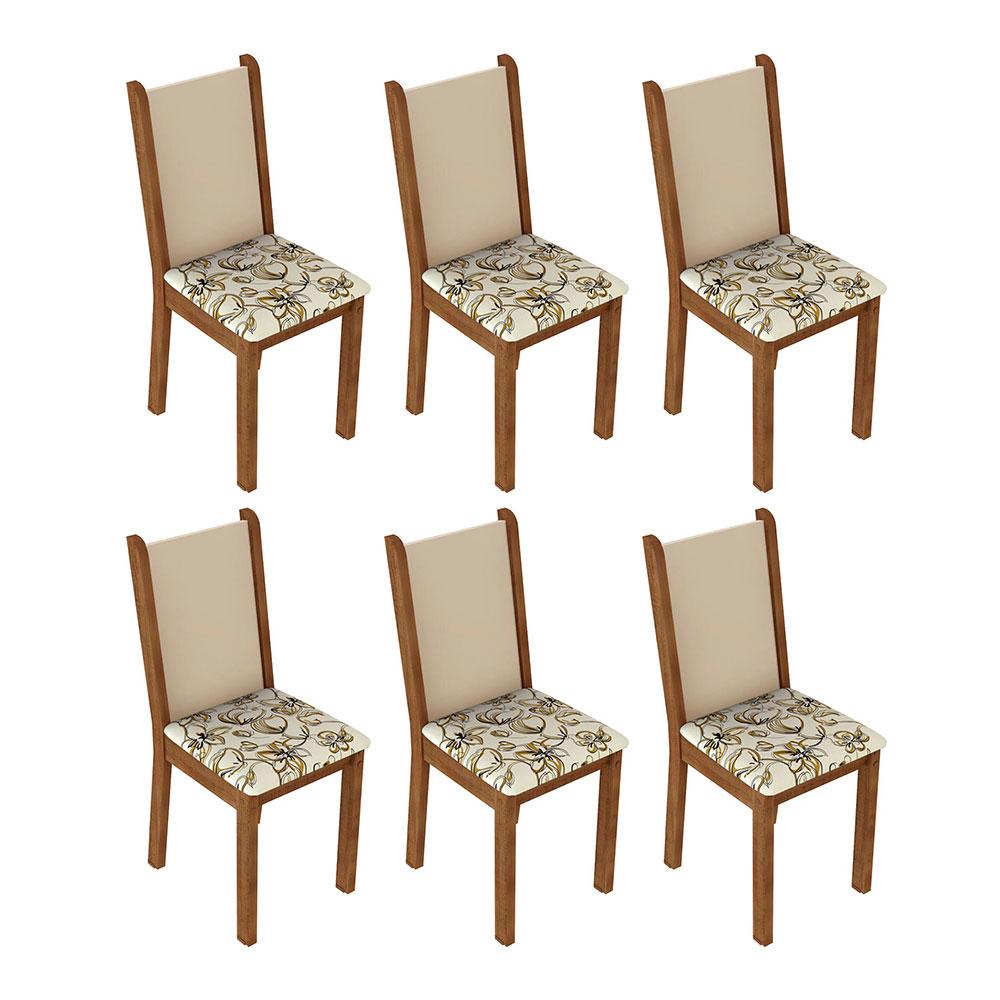 Foto 3 pulgar | Kit 6 Sillas De Comedor 4291 Madesa Mcl Beige