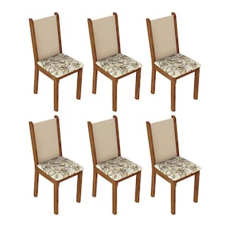 Foto 2 | Kit 6 Sillas De Comedor 4291 Madesa Mcl Beige
