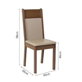 Foto 3 | Kit 4 Sillas De Comedor Madesa Marron Crema