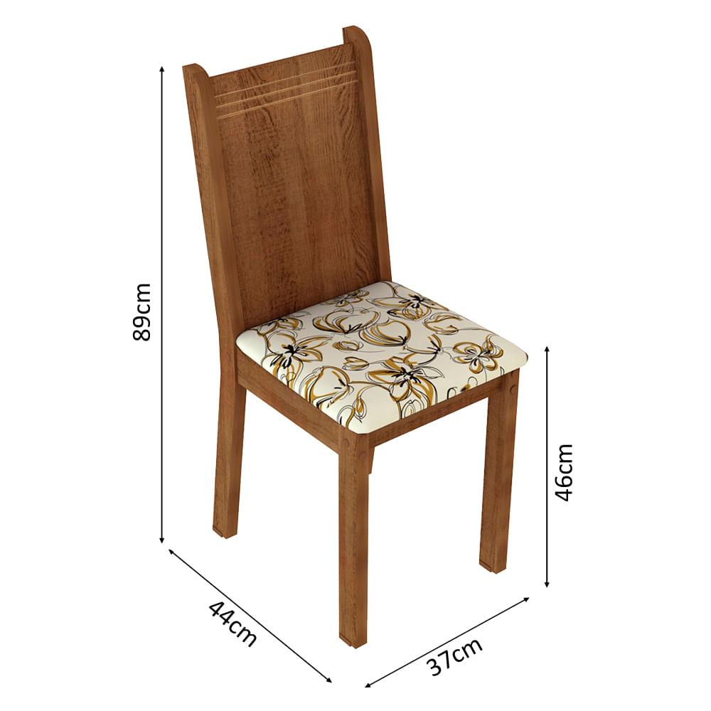 Foto 3 pulgar | Kit 6 Sillas De Comedor 4290 Madesa Marron Lirio Beige