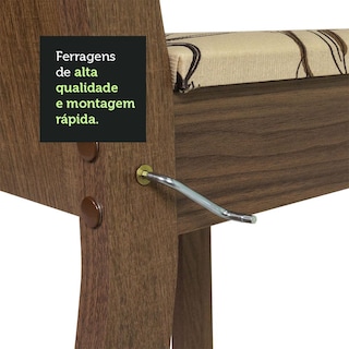 Foto 4 | Kit 6 Sillas De Comedor 4290 Madesa Marron Lirio Beige