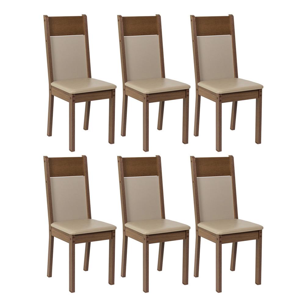 Foto 3 pulgar | Kit 6 Sillas De Comedor Madesa Marron Crema