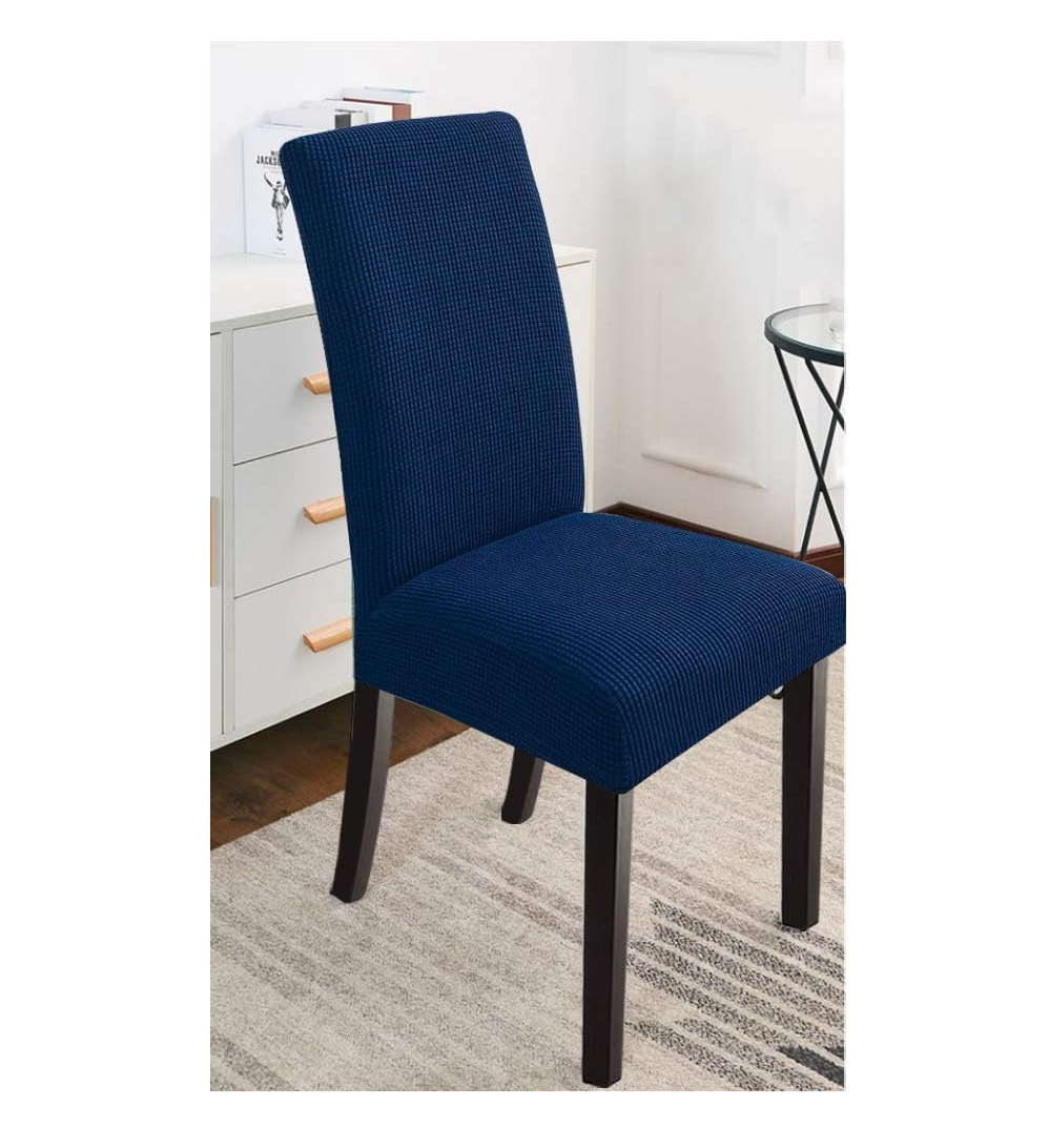 Foto 4 | Fundas para Sillas de Comedor Elásticas Azul Marino 8 Piezas