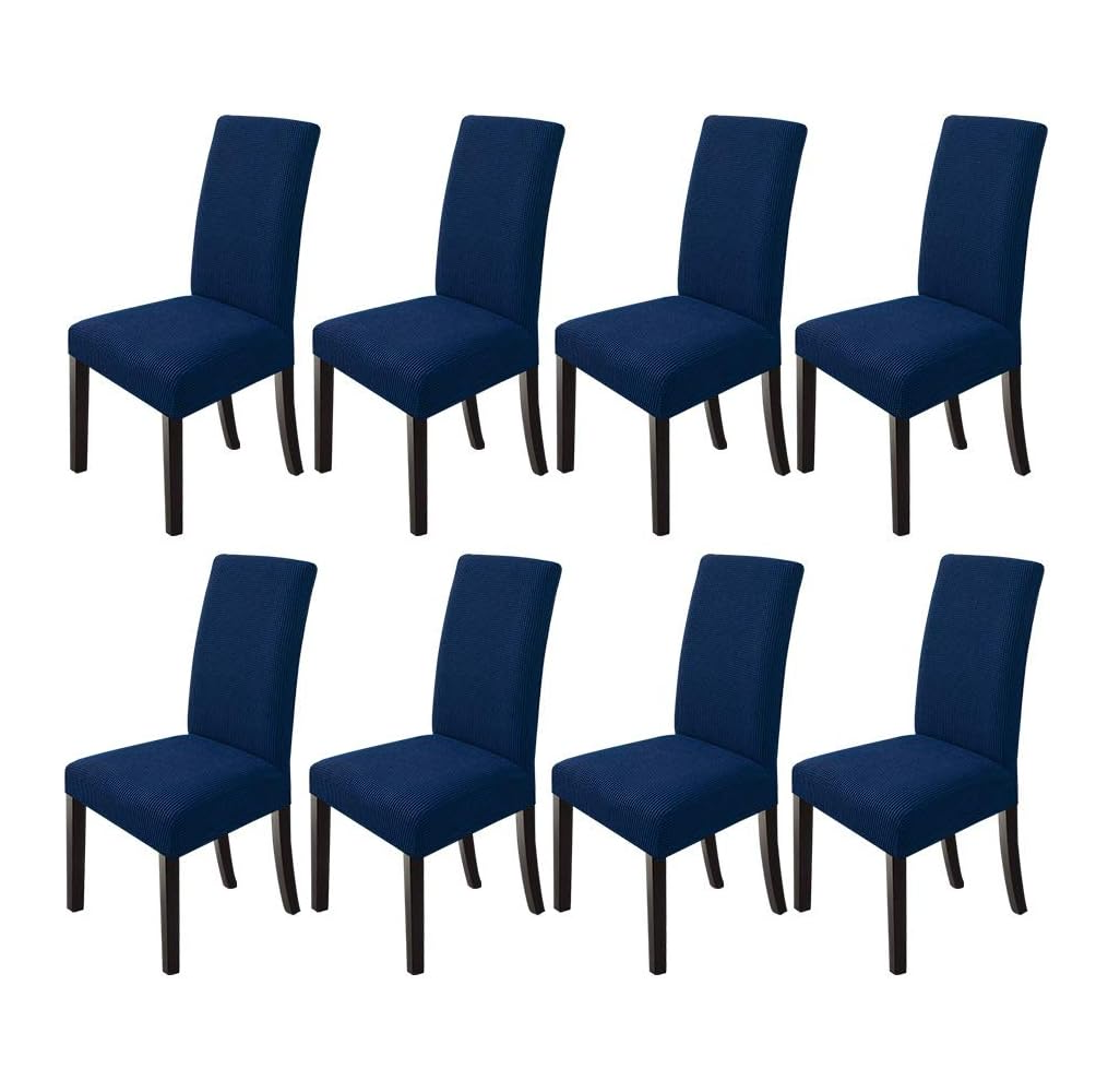 Foto 5 | Fundas para Sillas de Comedor Elásticas Azul Marino 8 Piezas