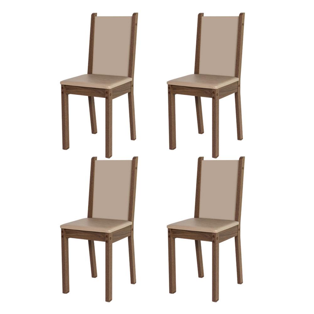 Foto 4 pulgar | Kit de 4 Sillas para Comedor Madesa Café