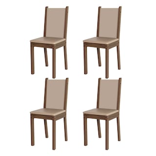 Foto 3 | Kit de 4 Sillas para Comedor Madesa Café