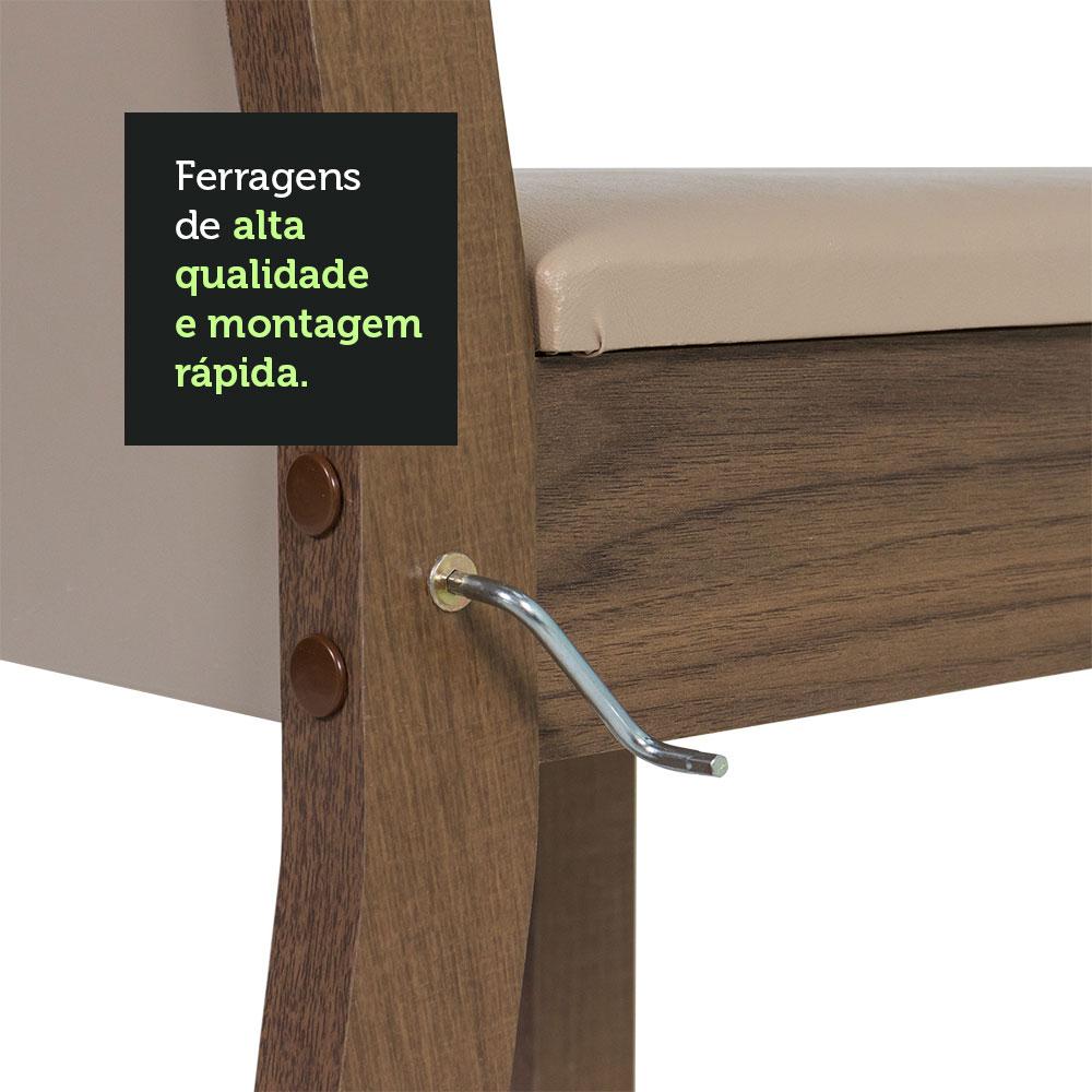 Foto 5 pulgar | Kit de 4 Sillas para Comedor Madesa Café