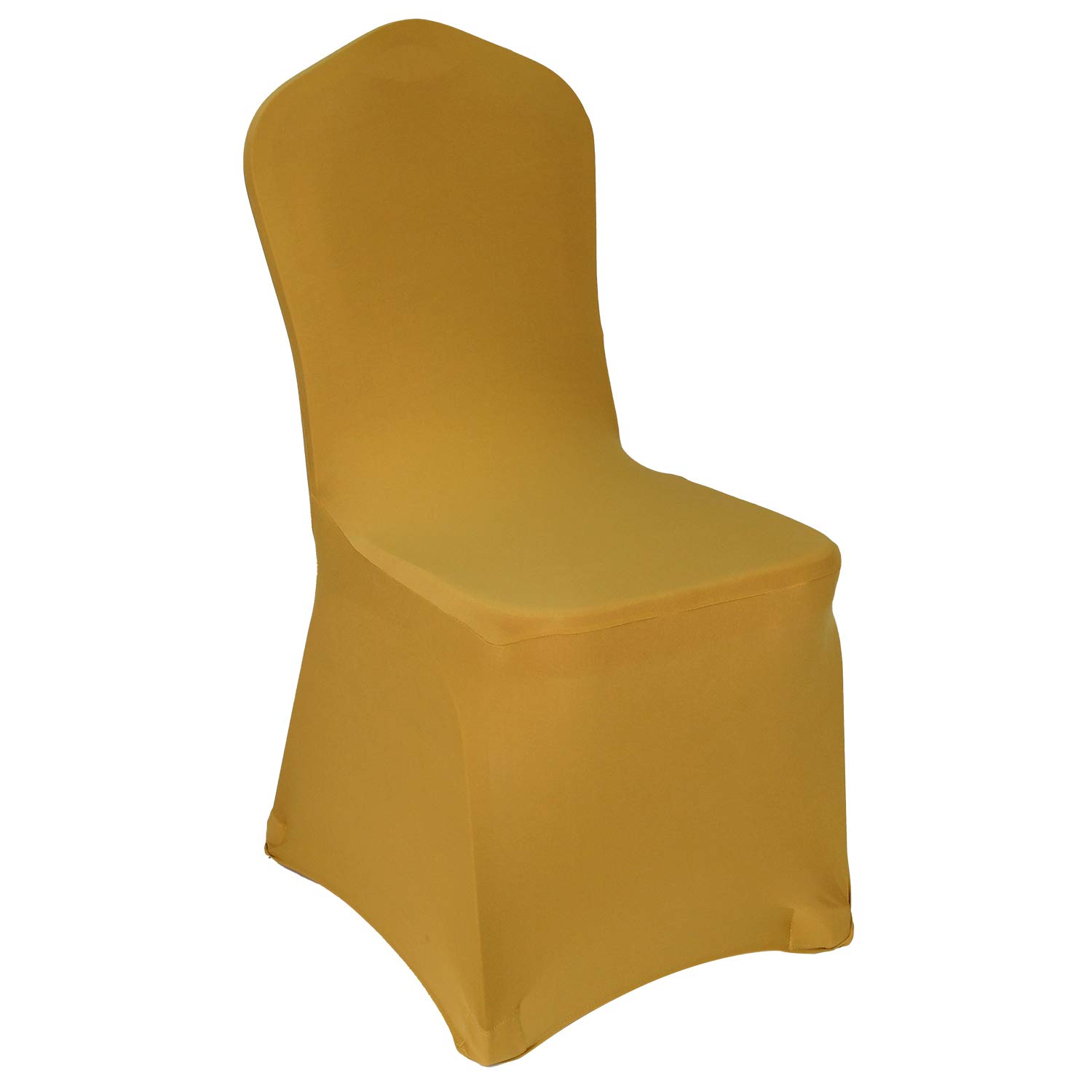 Fundas Para Sillas Welmatch, Elastano Elástico Dorado, 12 Unidades - Venta Internacional.