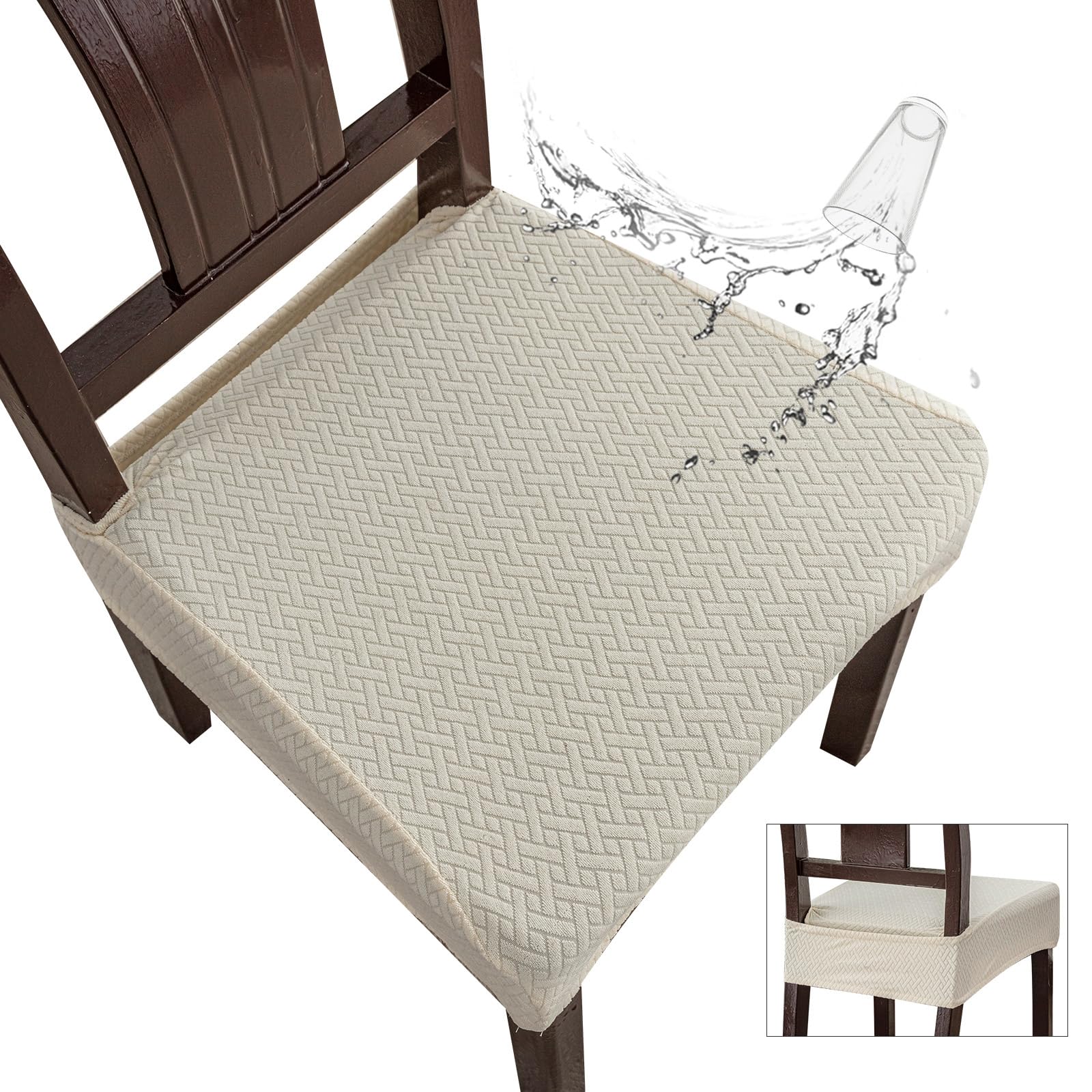Foto 2 pulgar | Fundas Impermeables para Sillas de Comedor Genina 6 Piezas - Venta Internacional