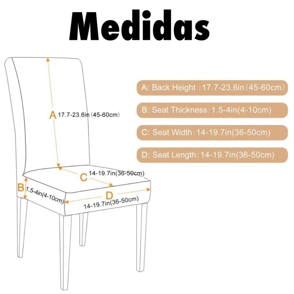 Foto 3 pulgar | Juego De 6 Fundas De Asiento Para Sillas Cuadrille - Venta Internacional.