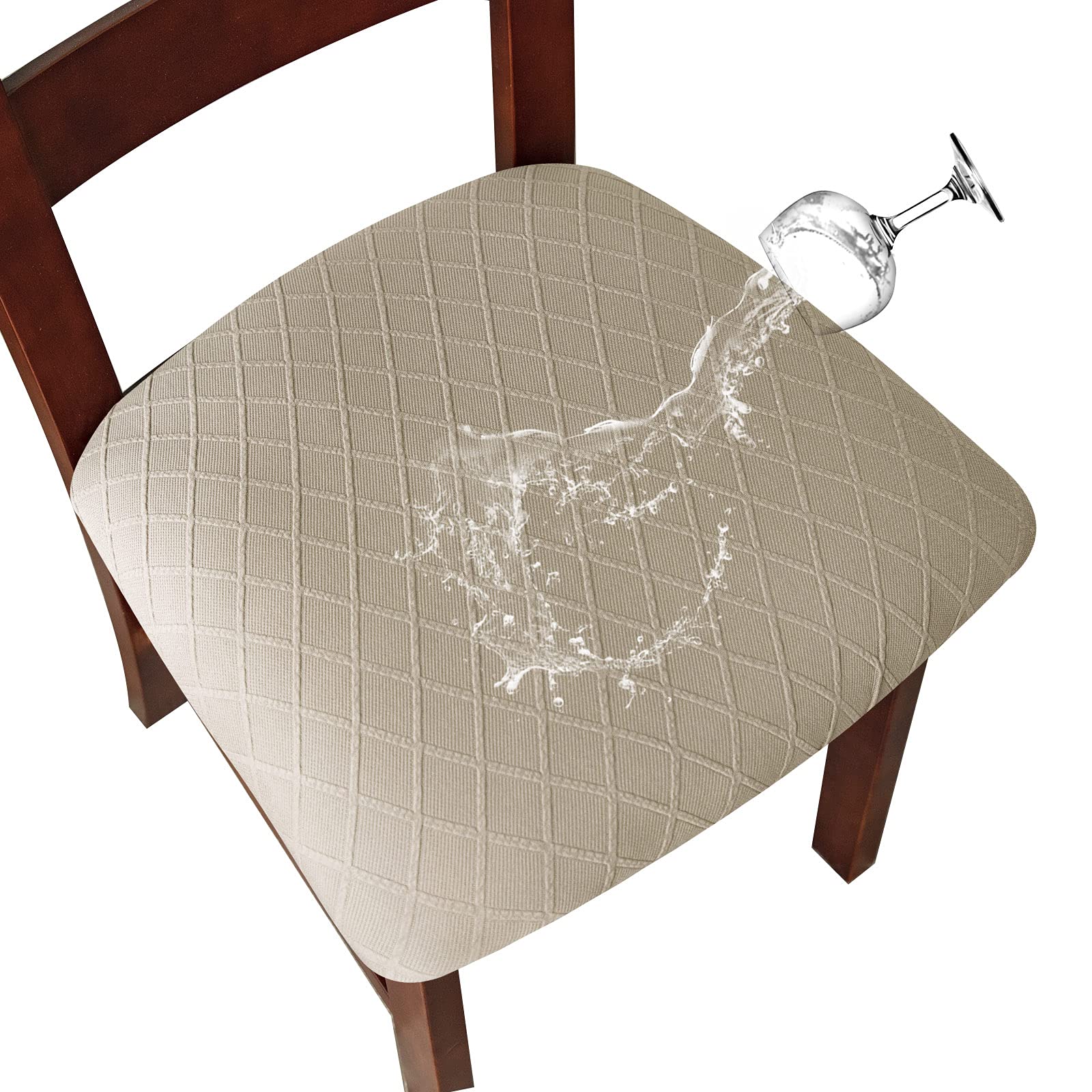 Foto 2 pulgar | Fundas De Asiento Impermeables Para Sillas De Comedor Genina (6 Unidades) - Venta Internacional.