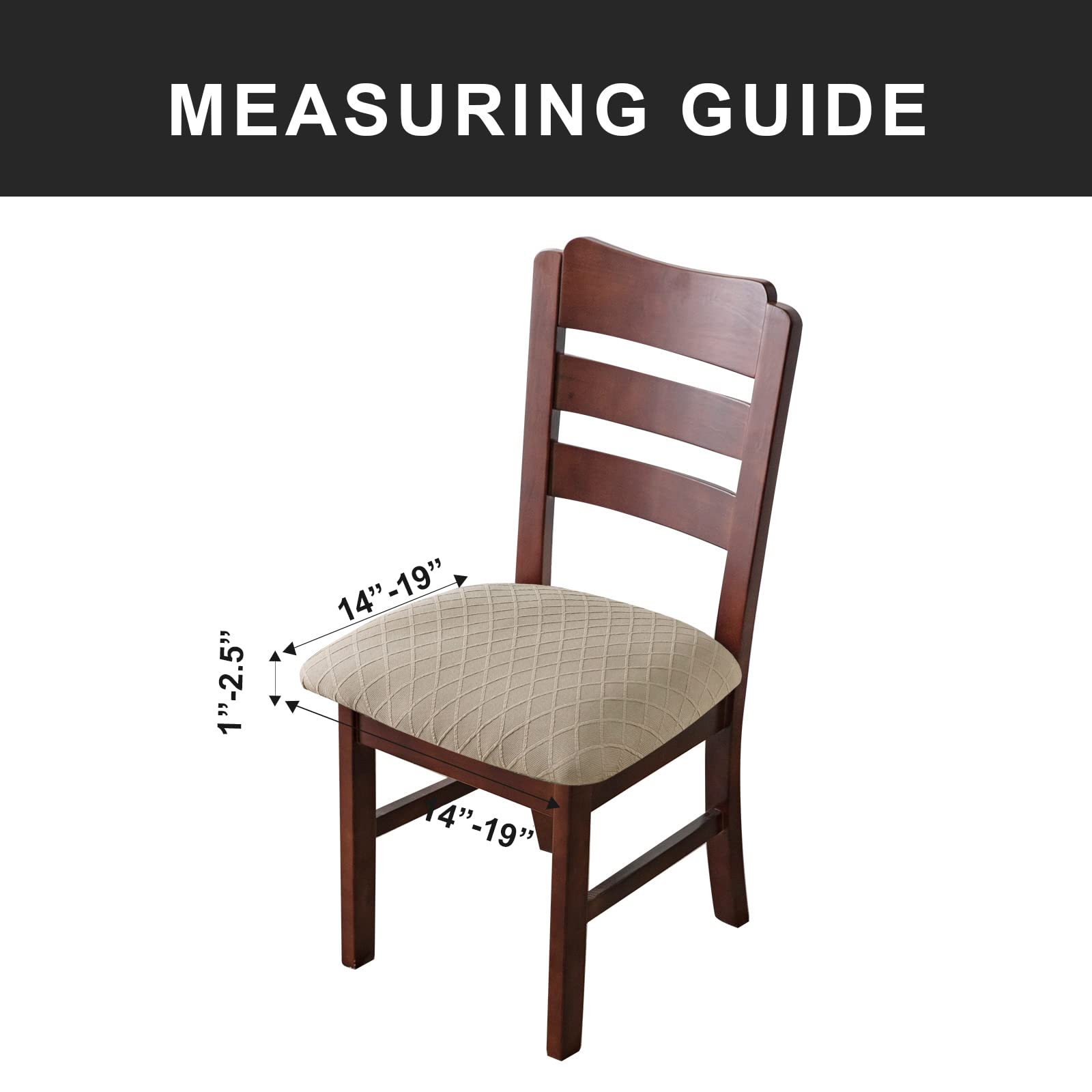 Foto 5 pulgar | Fundas De Asiento Impermeables Para Sillas De Comedor Genina (6 Unidades) - Venta Internacional.