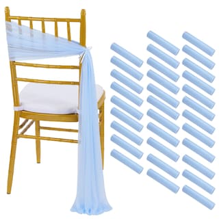 Foto 1 | Fajas Para Sillas Fanqisi, 32 Unidades, Color Azul Claro Y Transparente - Venta Internacional.