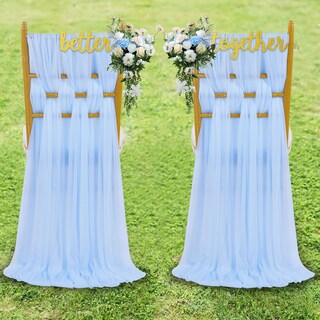 Foto 6 | Fajas Para Sillas Fanqisi, 32 Unidades, Color Azul Claro Y Transparente - Venta Internacional.
