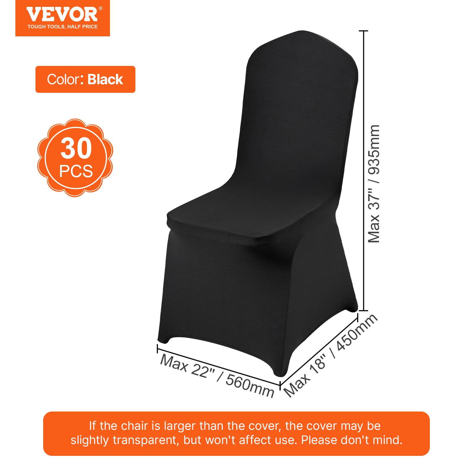 Foto 8 pulgar | Funda Negra Vevor 30 Piezas para Silla-Venta Internacional