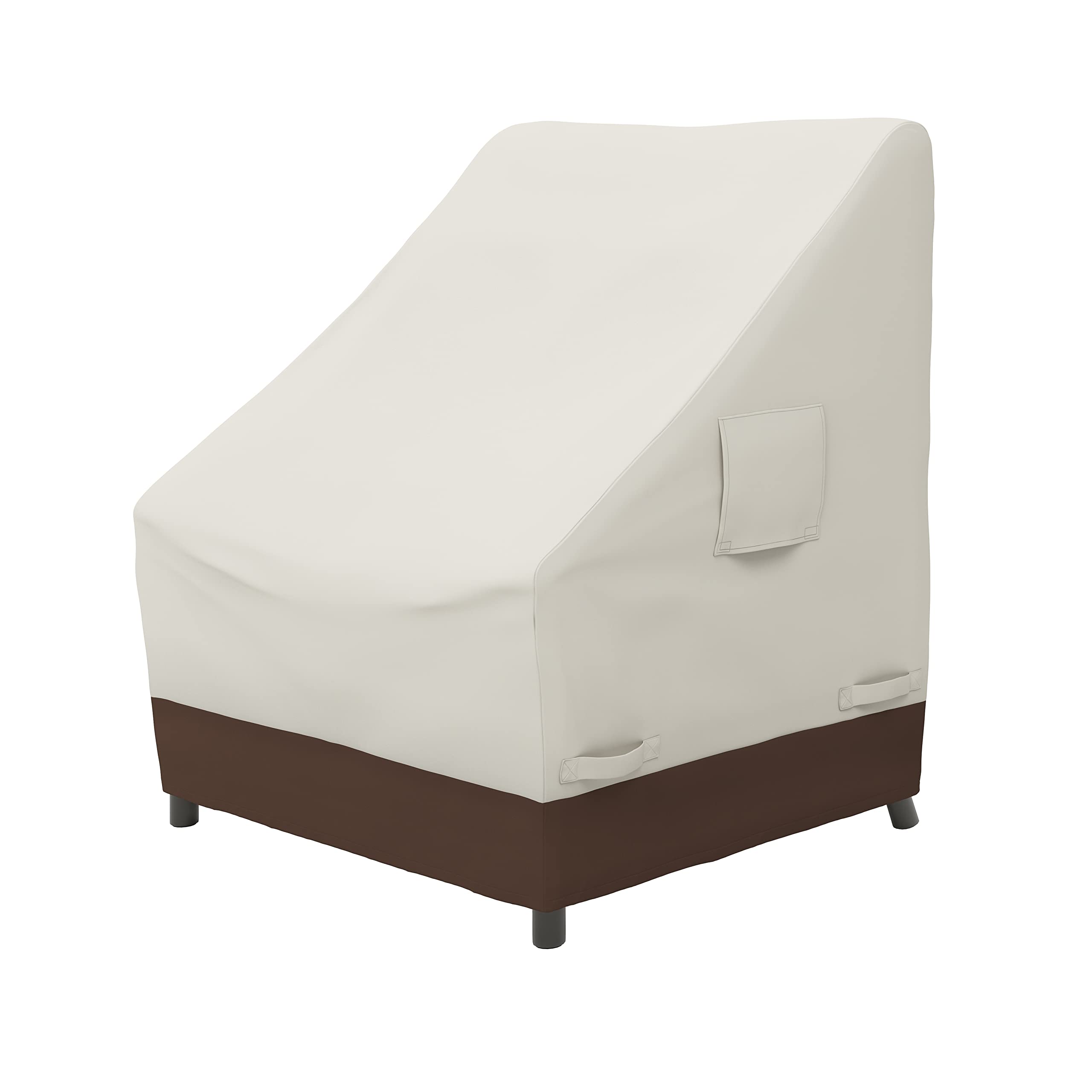 Funda Para Silla Amazon Basics Con Respaldo Alto Para Patio Exterior, Color Beige - Venta Internacional.