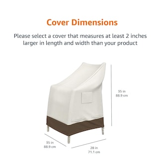 Foto 2 | Funda Para Silla Amazon Basics Con Respaldo Alto Para Patio Exterior, Color Beige - Venta Internacional.