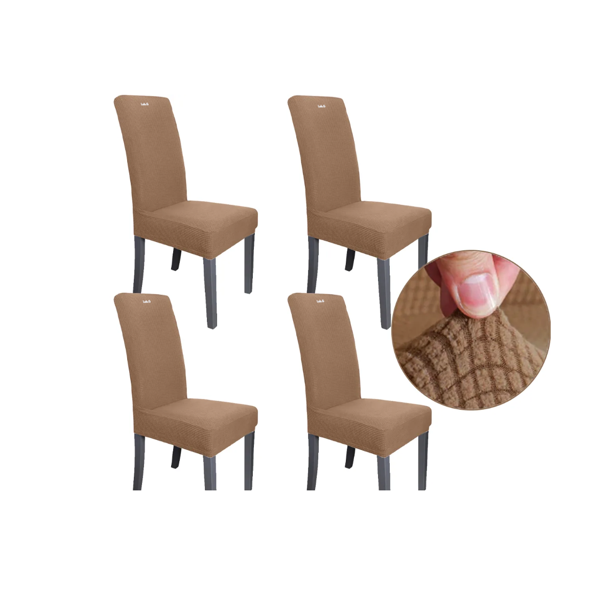 4 Fundas Protectoras Para Sillas De Comedor Lab.g Marron