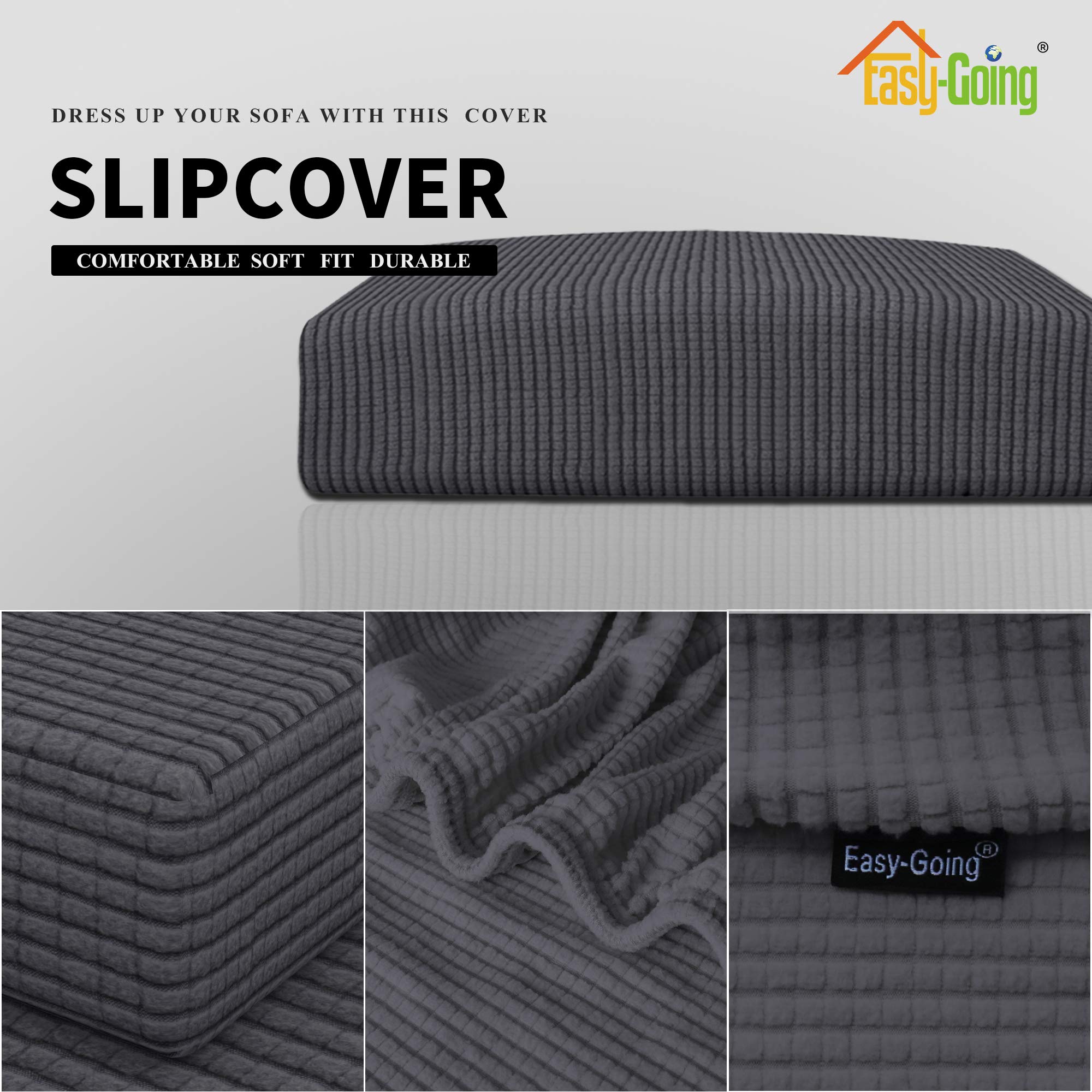 Foto 4 pulgar | Funda De Cojín Para Sofá Elástico, Fácil De Llevar, Gris Oscuro - Venta Internacional.