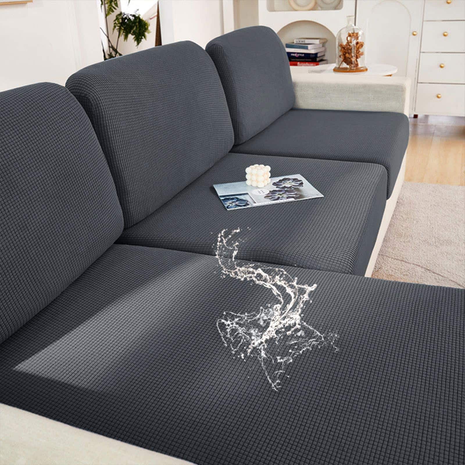 Fundas De Cojín Impermeables Hyha Para Sofá Y Sofá (3 Paquetes), Color Gris - Venta Internacional. $669