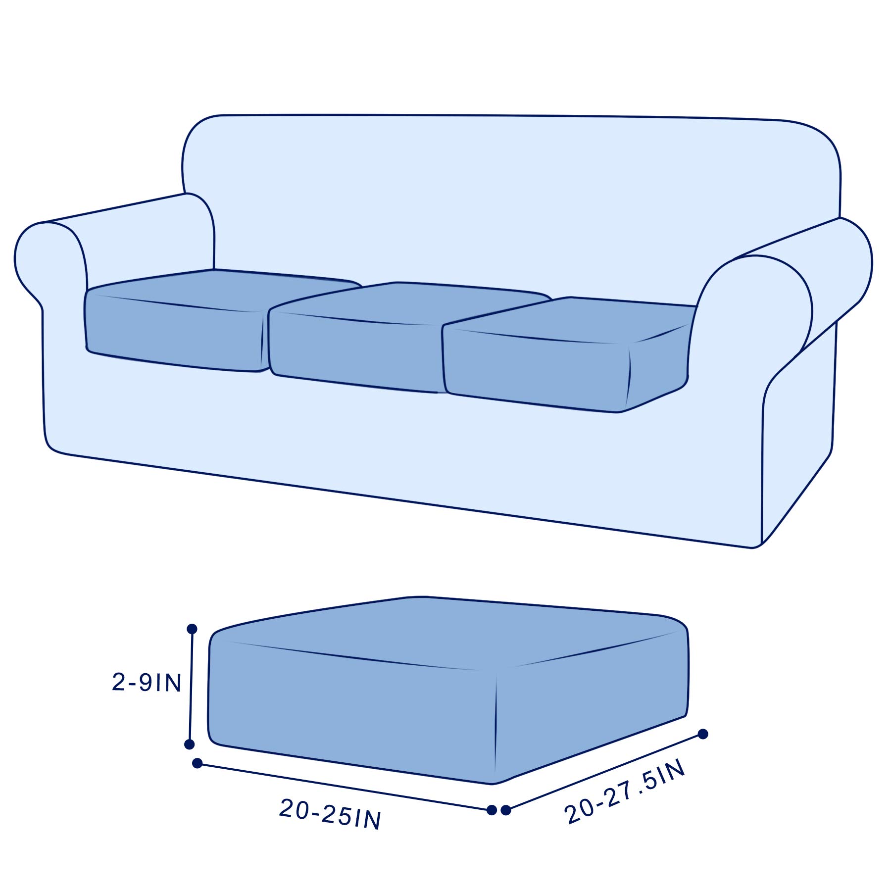 Foto 4 pulgar | Fundas De Cojín Elásticas Subrtex Para Sofá, Silla Y Sofá De Dos Plazas - Venta Internacional.