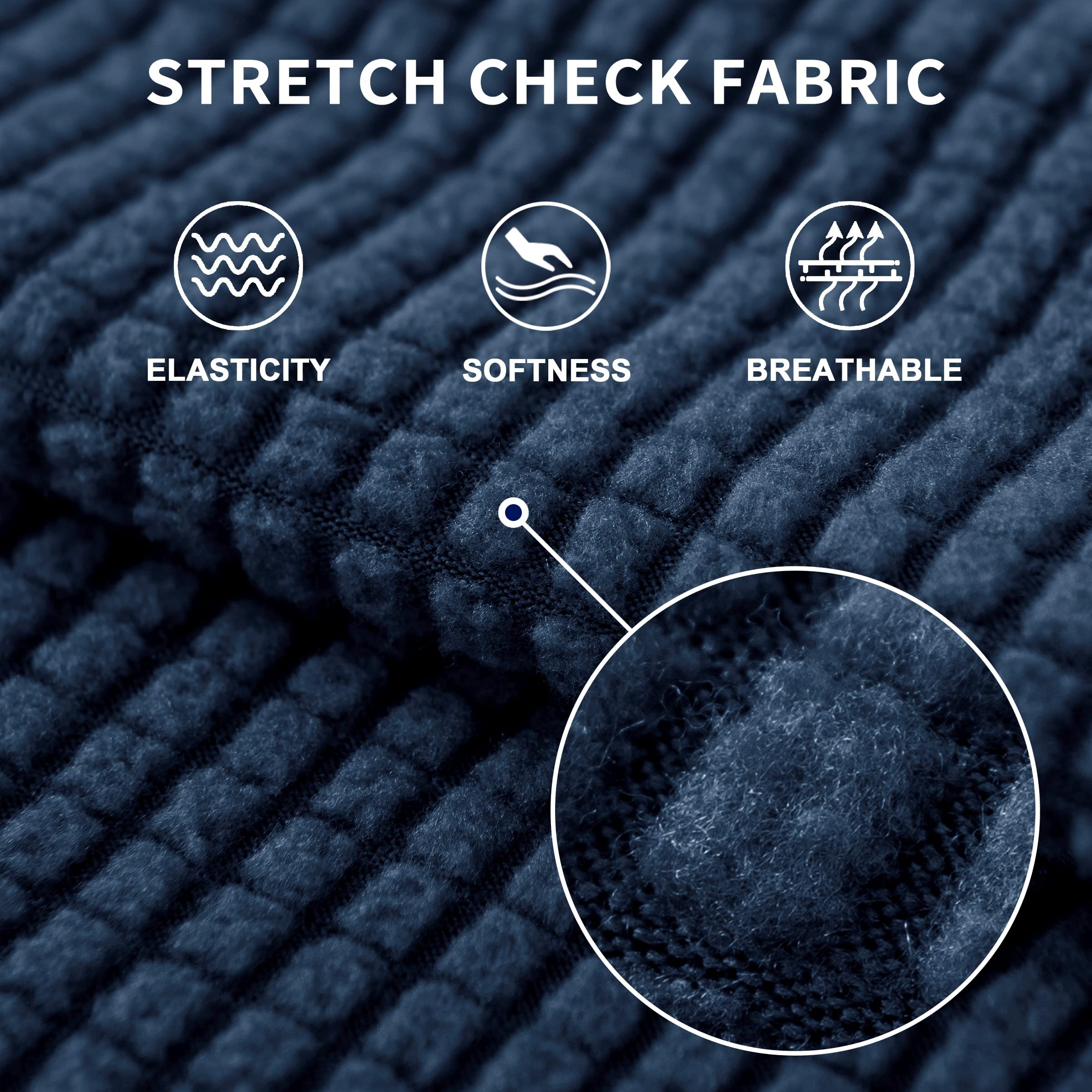 Foto 5 pulgar | Fundas de Cojín Elásticas Subrtex Azul para Sofá 3 Piezas - Venta Internacional