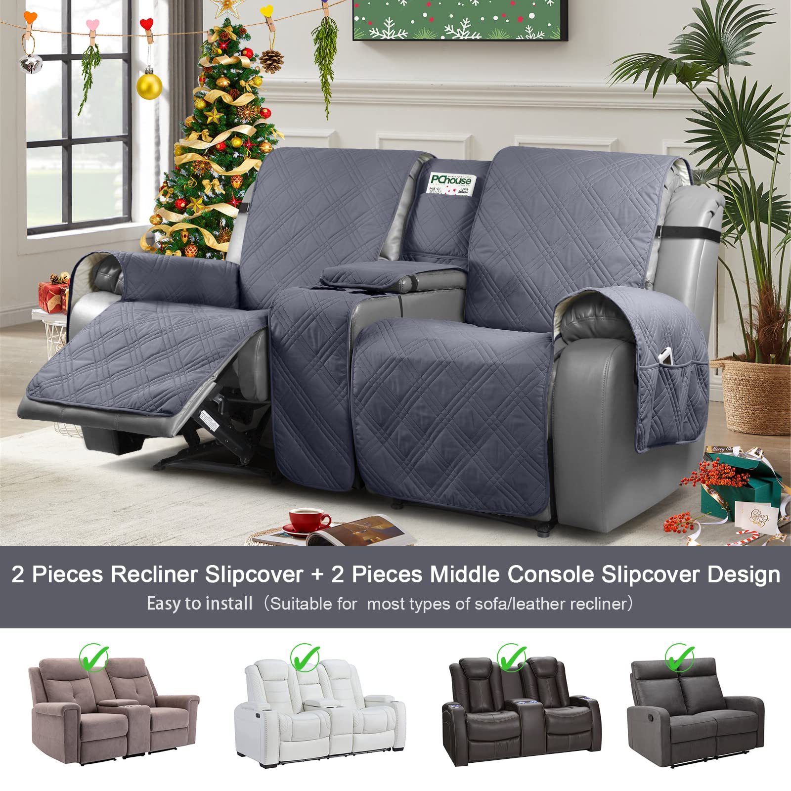 Foto 3 pulgar | Funda De Sofá Reclinable Taococo Impermeable Con Consola - Venta Internacional.