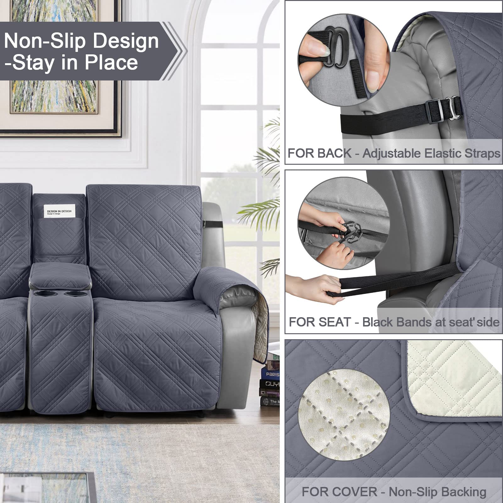 Foto 5 pulgar | Funda De Sofá Reclinable Taococo Impermeable Con Consola - Venta Internacional.