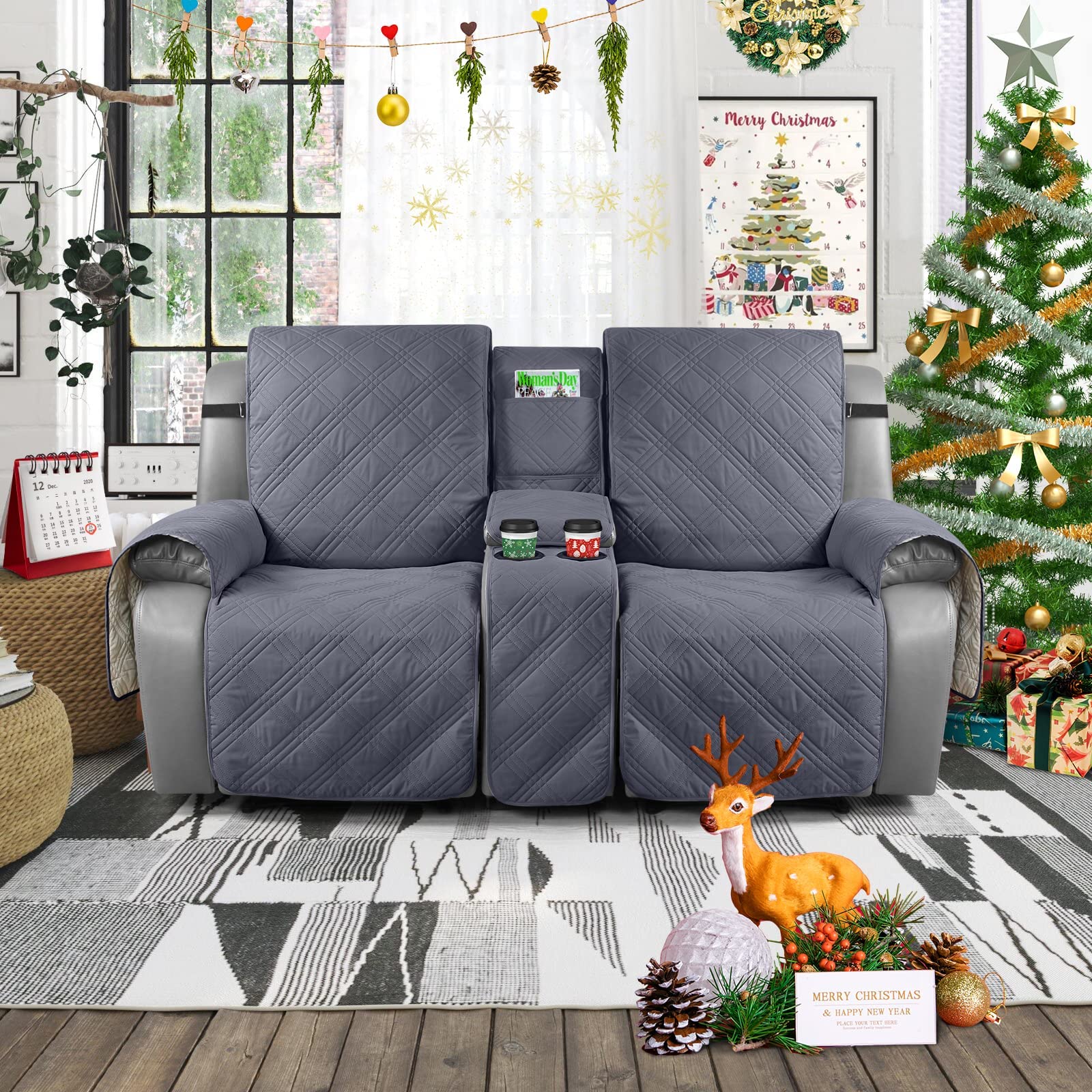 Foto 7 | Funda De Sofá Reclinable Taococo Impermeable Con Consola - Venta Internacional.