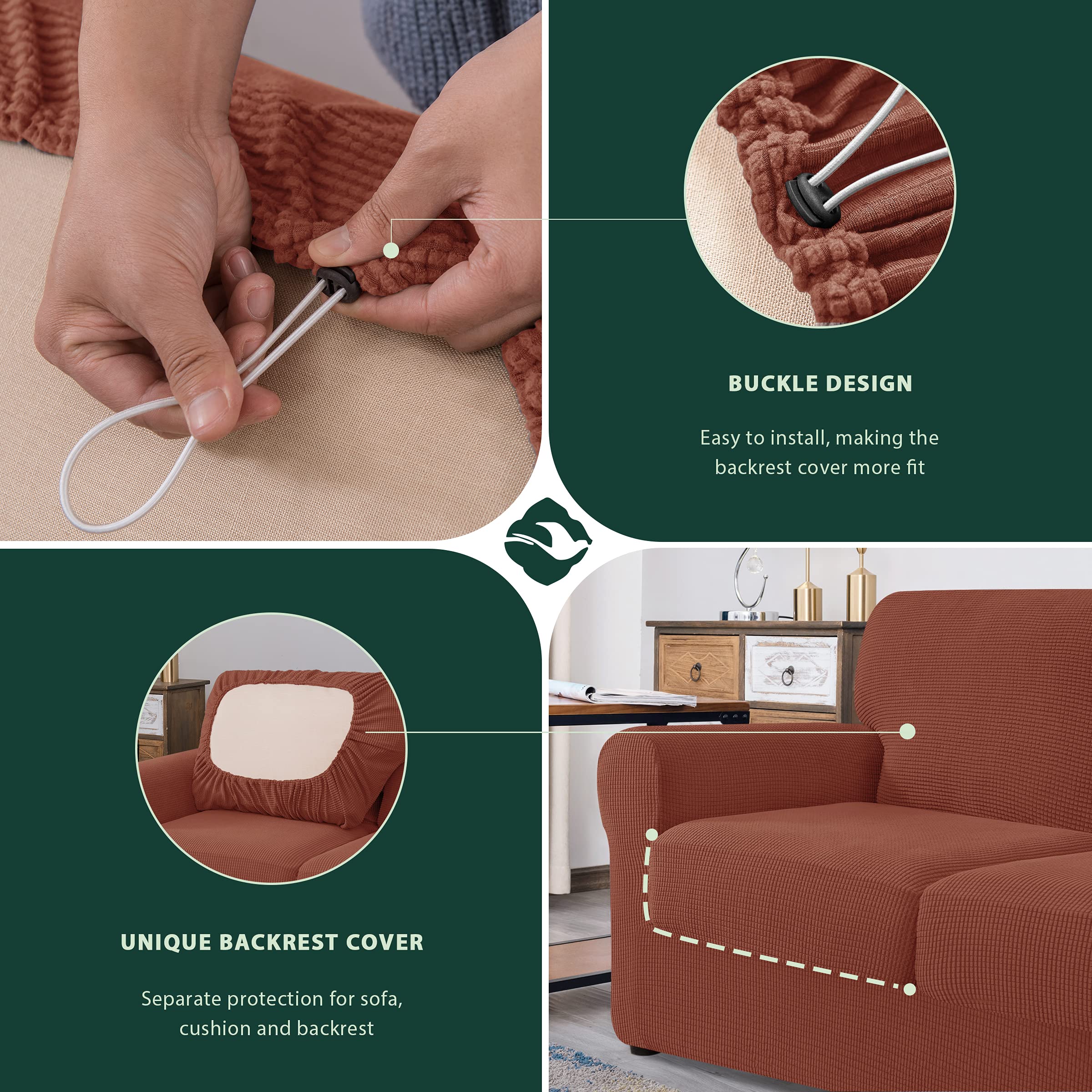 Foto 6 pulgar | Funda De Sofá Chun Yi, Elástica, 3 Plazas, 7 Piezas - Venta Internacional.