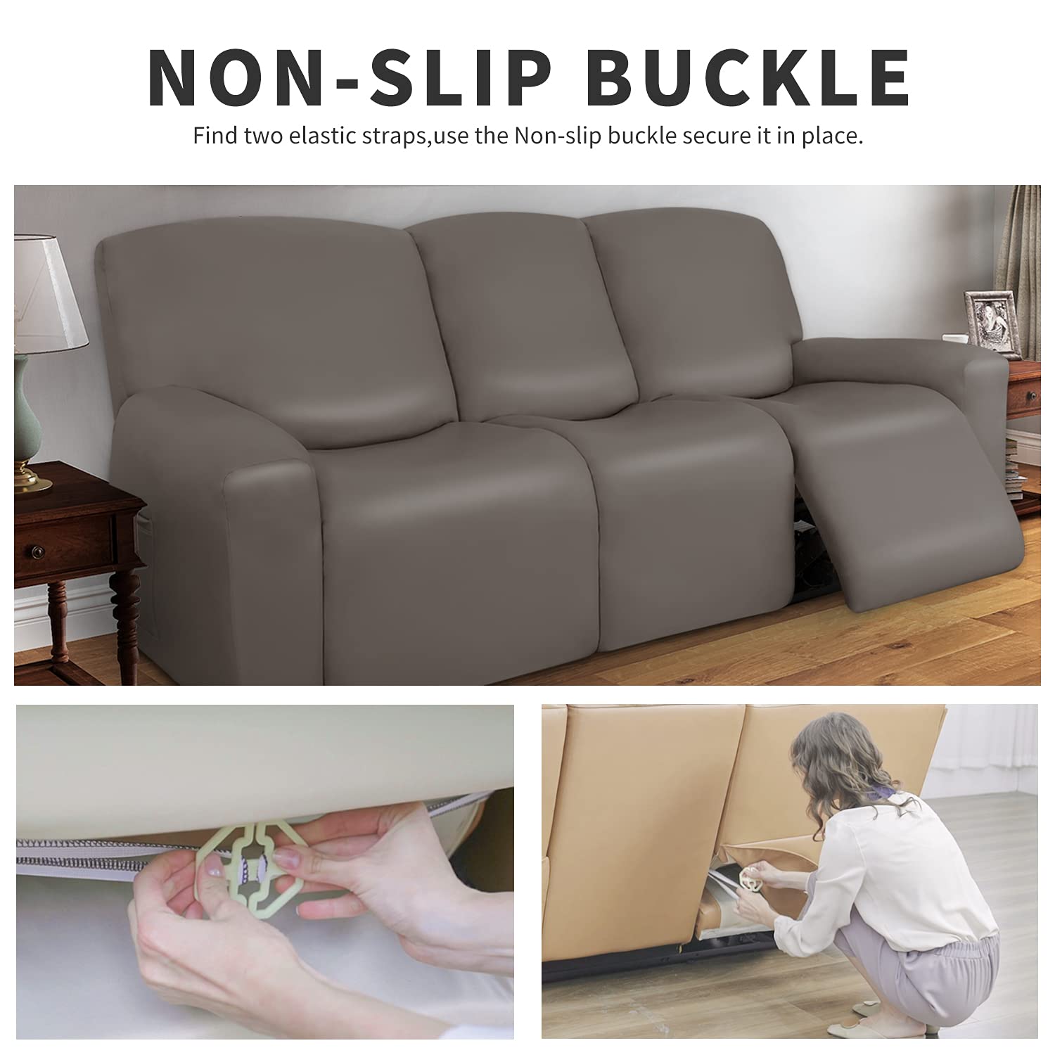 Foto 5 | Sofá Reclinable, Cómodo De Llevar, De Piel Sintética, Impermeable - Venta Internacional.