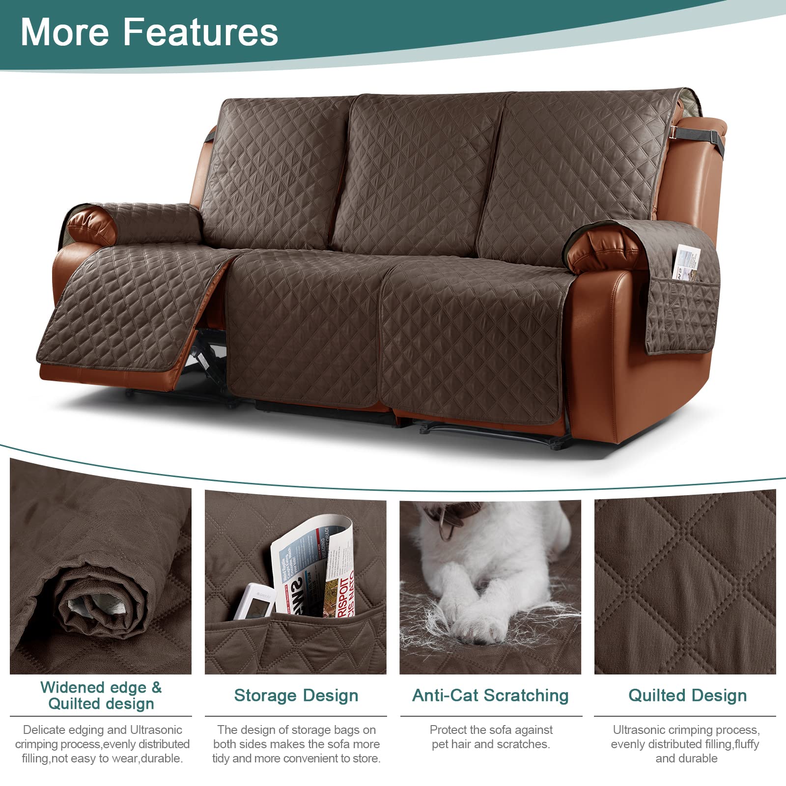 Foto 7 pulgar | Funda De Sofá Reclinable Ruaozz, Impermeables, De 1 Pieza - Venta Internacional.