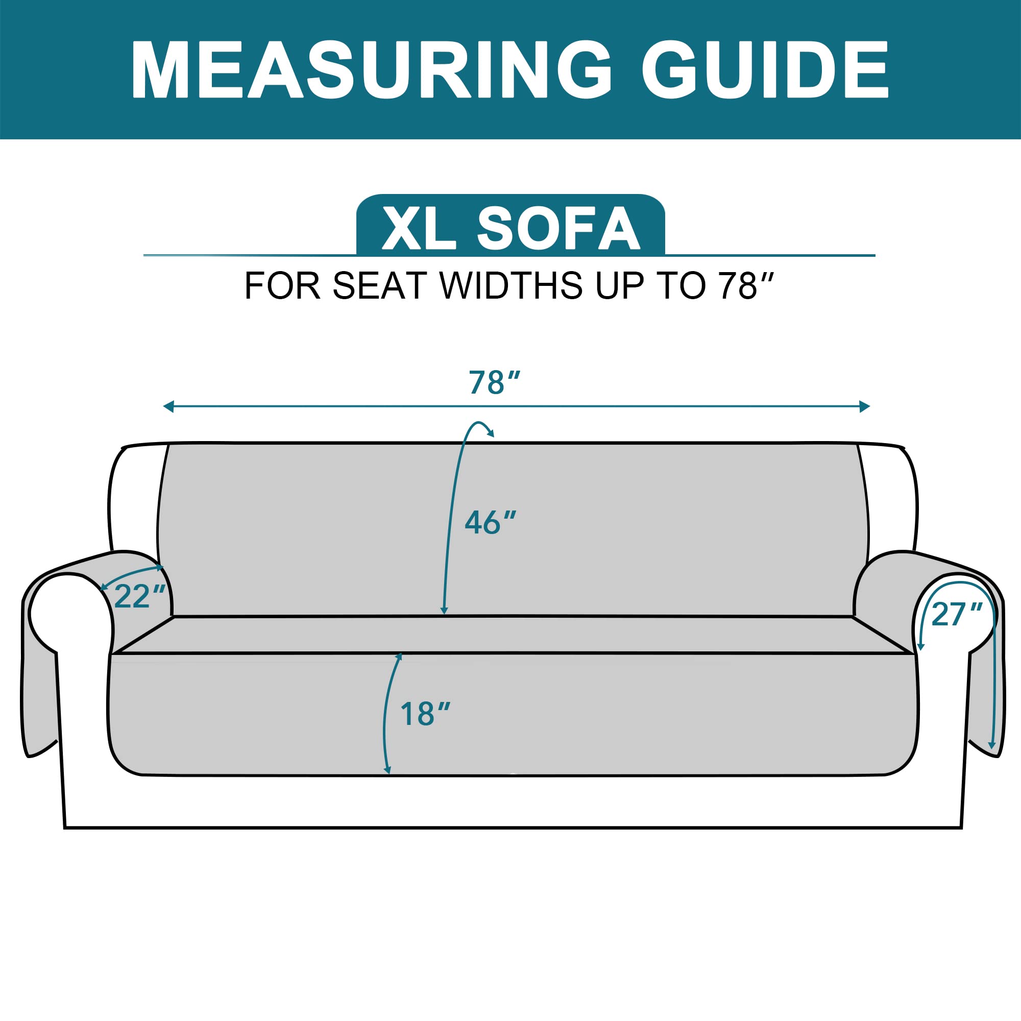 Foto 5 | Funda De Sofá Impermeable, 100% Microfibra, Acolchada, Turquesa - Venta Internacional.