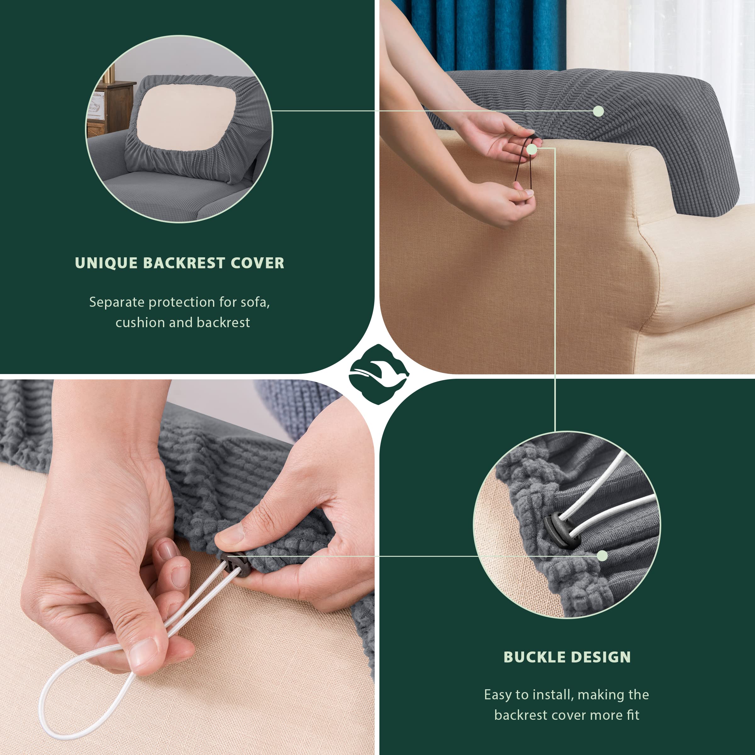 Foto 6 pulgar | Funda De Sofá Chun Yi Para Sillón Elástico De 1 Plaza, 3 Piezas - Venta Internacional.