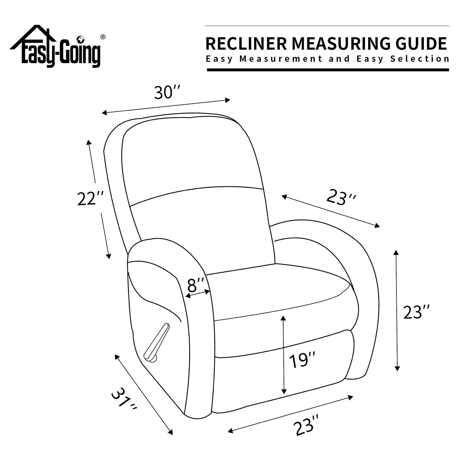 Foto 5 | Funda De Sillón Reclinable, Fácil De Usar, 100% Impermeable, 4 Piezas - Venta Internacional.