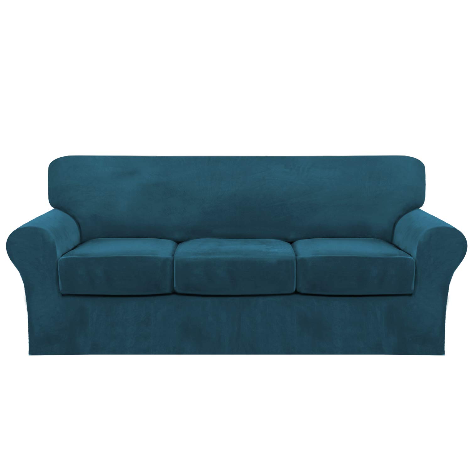 Juego De Fundas De Sofá Fantasdecor Velvet Couch De 4 Piezas Para 3 Plazas - Venta Internacional.