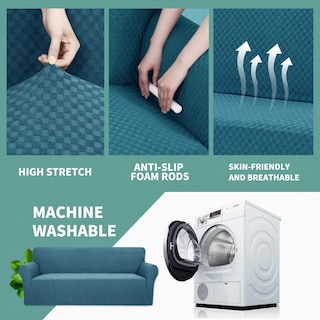 Foto 4 | Funda de Sofá Elástica YEMYHOM con Diseño Jacquard de Cuadros Grandes - Venta Internacional