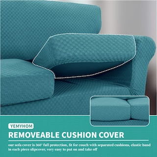 Foto 4 | Fundas de Sofá Yemyhom Latest A Cuadros 4 Piezas para 3 Cojines - Venta Internacional
